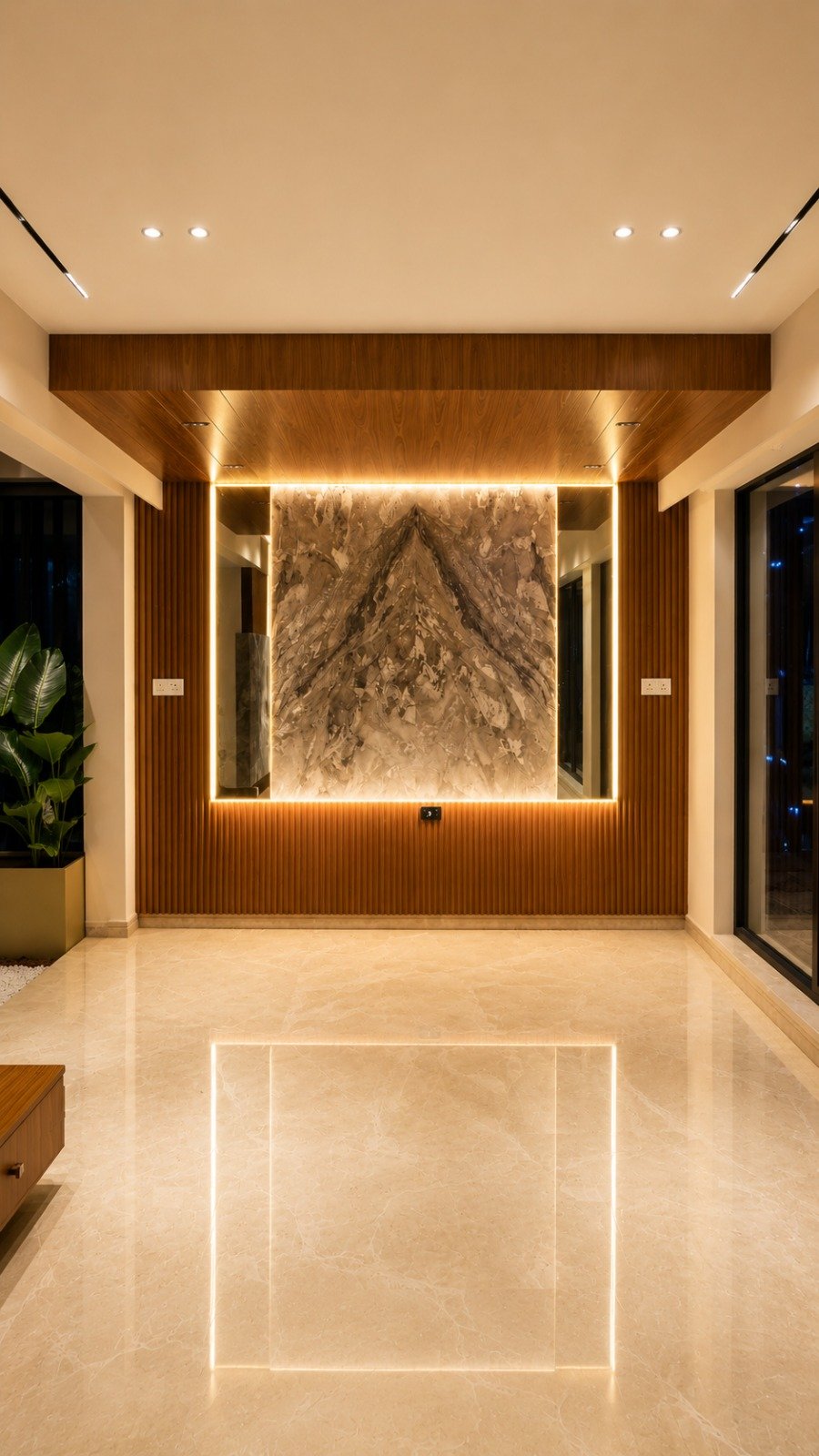 Warm contemporary interior design