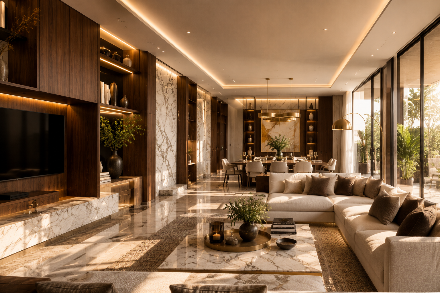 Finished architectural interior