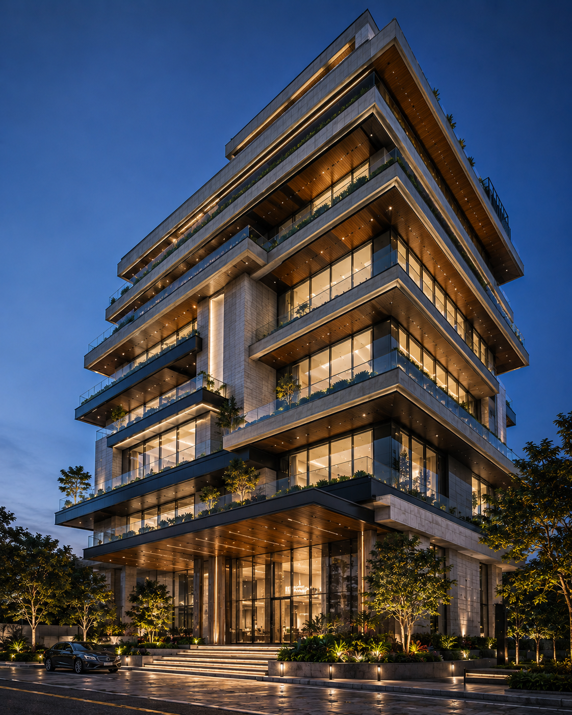 Contemporary architectural interior